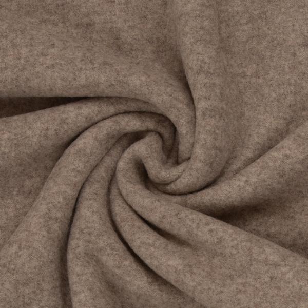 Merino Wollfleece Beige meliert  by Swafing